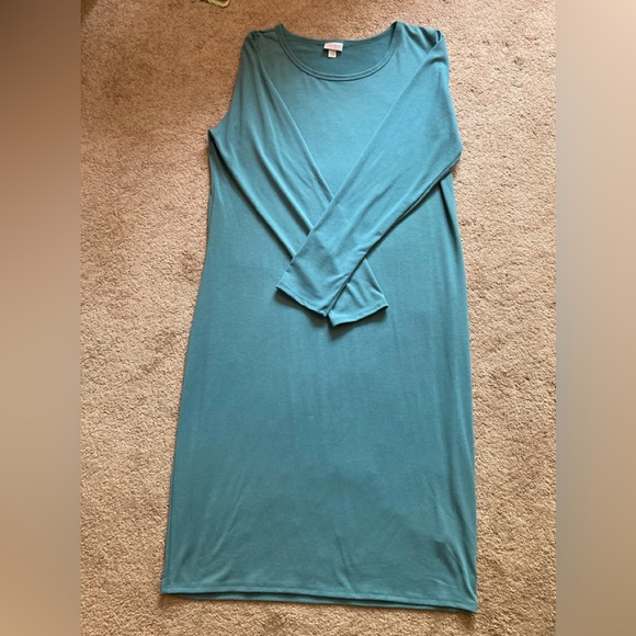 LuLaRoe Dresses & Skirts - Lovely dusty teal mid calf dress excellent condition